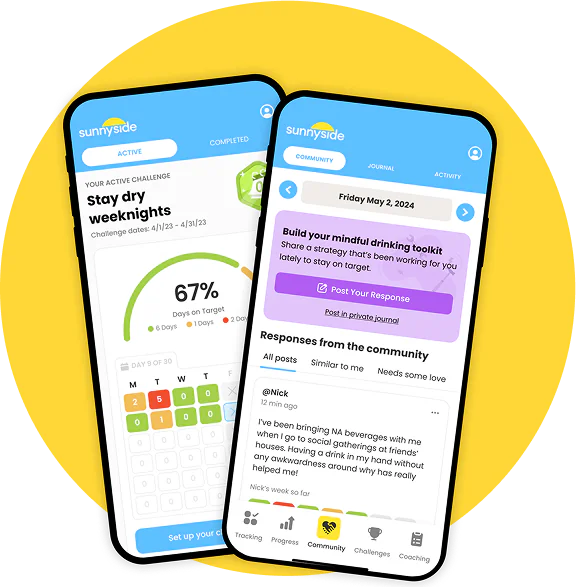 Alcohol habit change app with evidence-based tools